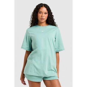 Nike Sportswear Organic Cotton Loose Fit T-Shirt Kadın Nakış Swooslu Bol Kesim Tişört