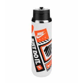 Nike Stainless Steel Recharge Straw Bottle 700 ml Beyaz Siyah Matara