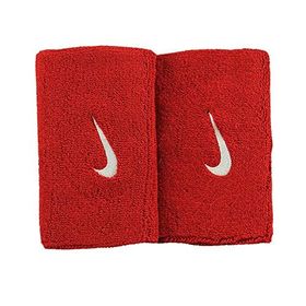 Nike Swoosh Doublewide Wristbands 2 Pk Varsıty Red/Whıte Bileklik