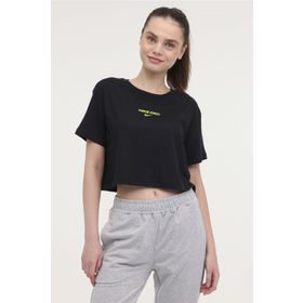 Nike W NK DF PRO SS CRP TEE Kısa Kollu Siyah Kadın T-shirt