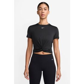 Nike W NK ONE CLSC DF TWST SS Kısa Kollu Siyah Kadın T-shirt