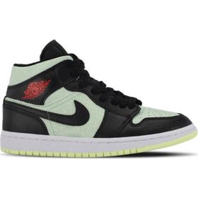 Nike Wmns Air Jordan 1 Mid Se Siyah-Yeşil Kadın Sneaker Ayakkabı