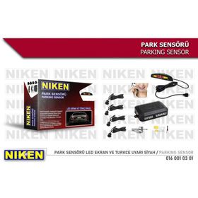 Niken 0160010301 Led Ekran ve Türkçe Uyarı Siyah Park Sensörü