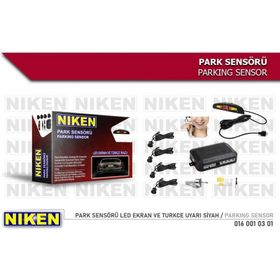 Niken 0160010301 Led Ekran ve Türkçe Uyarı Siyah Park Sensörü