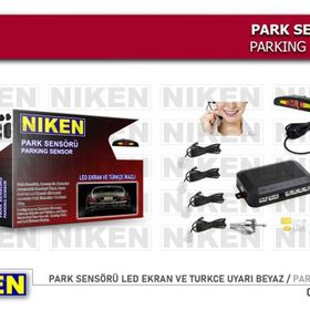 Niken 0160010303 Led Ekran ve Türkçe Uyarı Beyaz Park Sensörü