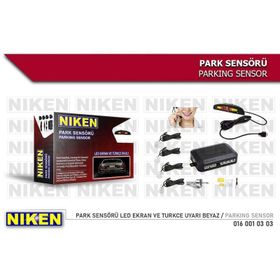 Niken 0160010303 Led Ekran ve Türkçe Uyarı Beyaz Park Sensörü