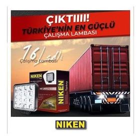 Nıken 0520010201 16 Ledli Kare Çalışma Lambası