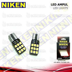 Niken 12V T10 Büyük Dipsiz 18 Ledli 2'li Beyaz Işık Far Ampülü