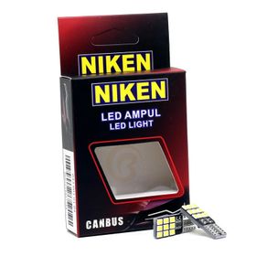Niken 12V T10 Büyük Dipsiz 18 Ledli 2'li Beyaz Işık Far Ampülü