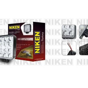 Niken 16 Ledli Kare 22-27W Çalışma Lambası