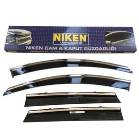 Niken 2015-2020 Ford Ranger Kromlu 4'lü Cam Rüzgarlığı Set