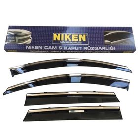 Niken 2015-2020 Ford Ranger Kromlu 4'lü Cam Rüzgarlığı Set