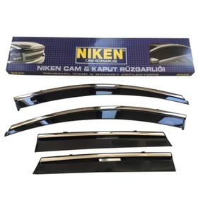 Niken 2015-2020 Ford Ranger Kromlu 4'lü Cam Rüzgarlığı Set