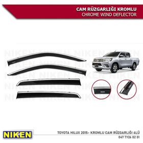 Niken 2015-2020 Toyota Hilux Kromlu 4'lü Cam Rüzgarlığı Set