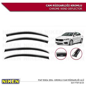 Niken 2016-2021 Fiat Egea Kromlu 4'lü Cam Rüzgarlığı Set