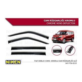 Niken 2016-2021 Fiat Egea Kromlu 4'lü Cam Rüzgarlığı Set