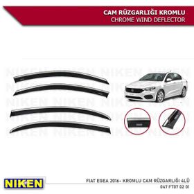 Niken 2016-2021 Fiat Egea Kromlu 4'lü Cam Rüzgarlığı Set
