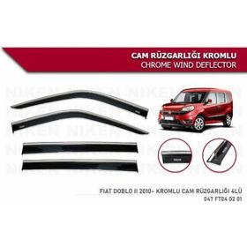 Niken Fiat Doblo 2 2010 Sonrası Kromlu Cam Rüzgarlığı