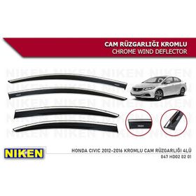 Niken Honda Civic 2012 2016 Kromlu Cam Rüzgarlığı