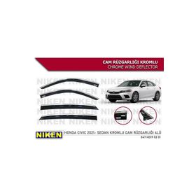 Niken Honda Civic 2021-2023 Kromlu Cam Rüzgarlığı