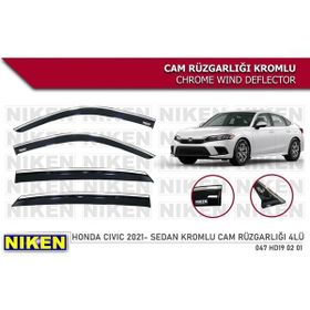 Niken Honda Civic 2021-2023 Kromlu Cam Rüzgarlığı