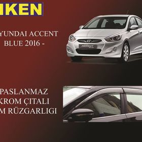 Niken Hyundai Blue Kromlu Cam Rüzgarlığı