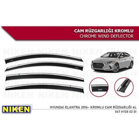 Niken Hyundai Elantra 2016 Sonrası Kromlu Cam Rüzgarlığı