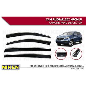 Niken Kia Sportage 2010 2015 Kromlu Cam Rüzgarlığı