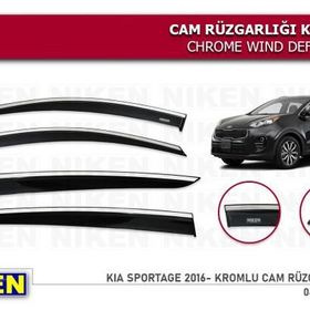 Niken Kia Sportage 2016-2017-2018-2019 Kromlu Cam Rüzgarlığı