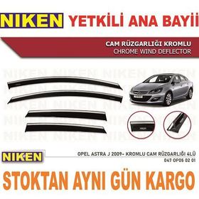 Niken Opel Astra J 2009 Sonrası Kromlu Cam Rüzgarlığı