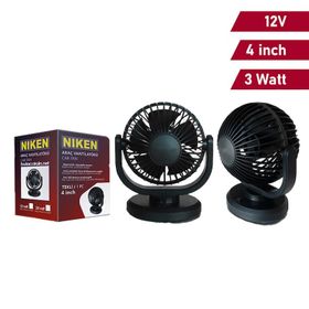 Niken Oto Vantilatör Küçük Tekli 12V 4 İnch Çakmak Girişli