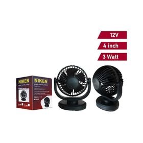 Niken Oto Vantilatör Küçük Tekli 12V 4 İnch Çakmak Girişli