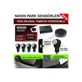 Niken Park Sensörü Arka Sesli Orjinal Lens Görünümlü Yeni Nesil Gri Lens Park Sensörü