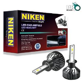 Niken Pro Serisi Xenon Zenon H1 6500K-Slim Fan Flip Led