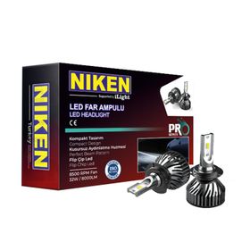 Niken Pro Serisi Xenon Zenon H7 6500K-Slim Fan Flip Led