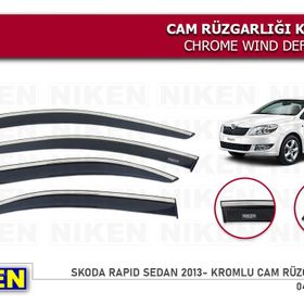 Niken Skoda Rapid Sedan 2013 Kromlu Cam Rüzgarlığı