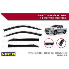 Niken Toyota Hilux 4 2015 Sonrası Kromlu Cam Rüzgarlığı