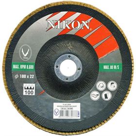 Nikon Alüminyum Oksit 180 mm 60 Kum Metal Flap Zımpara Diski