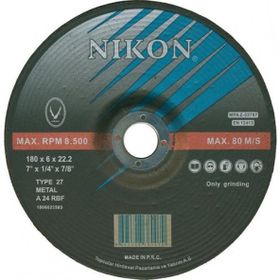 Nikon Bombeli 180x6 mm Metal N38007 Taşlama Diski