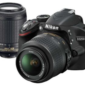Nikon D3200 18-55 mm + 55-200 mm Lens DSLR Fotoğraf Makinesi