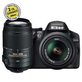 Nikon D3200 18-55mm + 55-300mm Lens DSLR Fotoğraf Makinesi