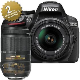 Nikon D5300 18-55mm VR + 55-300mm VR Lens DSLR Fotoğraf Makinesi