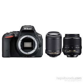 Nikon D5500 18-55mm + 55-200mm VR Lens DSLR Fotoğraf Makinesi