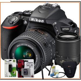 Nikon D5500 18-55mm VR + 55-200mm VR II Lens DSLR Fotoğraf Makinesi