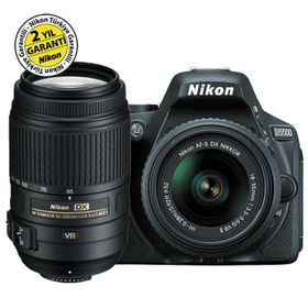 Nikon D5500 18-55mm VR II + 55-300mm VR Lens DSLR Fotoğraf Makinesi
