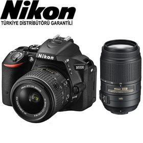 Nikon D5500 18-55mm VR II + 55-300mm VR Lens DSLR Fotoğraf Makinesi