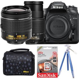Nikon D7200 18-55mm + 55-200mm Dx Vr Lens DSLR Fotoğraf Makinesi