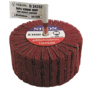 Nikon N34203 80x40x6mm 100 Kum Non Woven Saplı Kombi Mop Zımpara