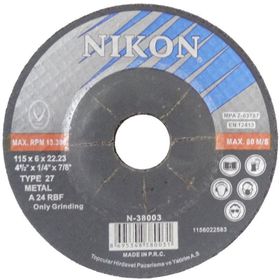 Nikon N38003 115x6x22mm Bombeli Metal Taşlama Taşı
