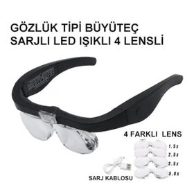 Nikula 11537DC 4 Farklı Lens Şarjlı Gözlük Büyüteç